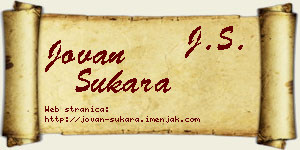 Jovan Sukara vizit kartica